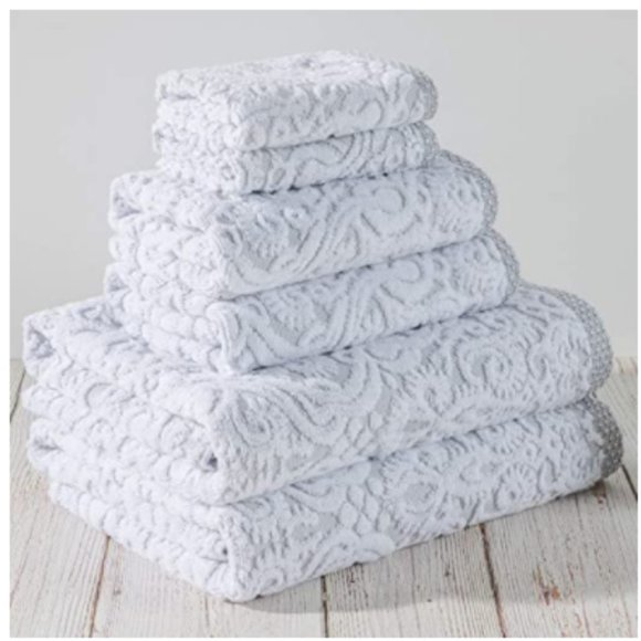 "Emma" Textured Bath Towel Set - Picture 2 of 6